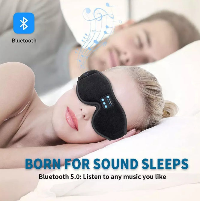 3D Bluetooth Eye Mask Headset Wireless Music Bluetooth Eye Mask New Sleep Bluetooth Eye Mask Stereo